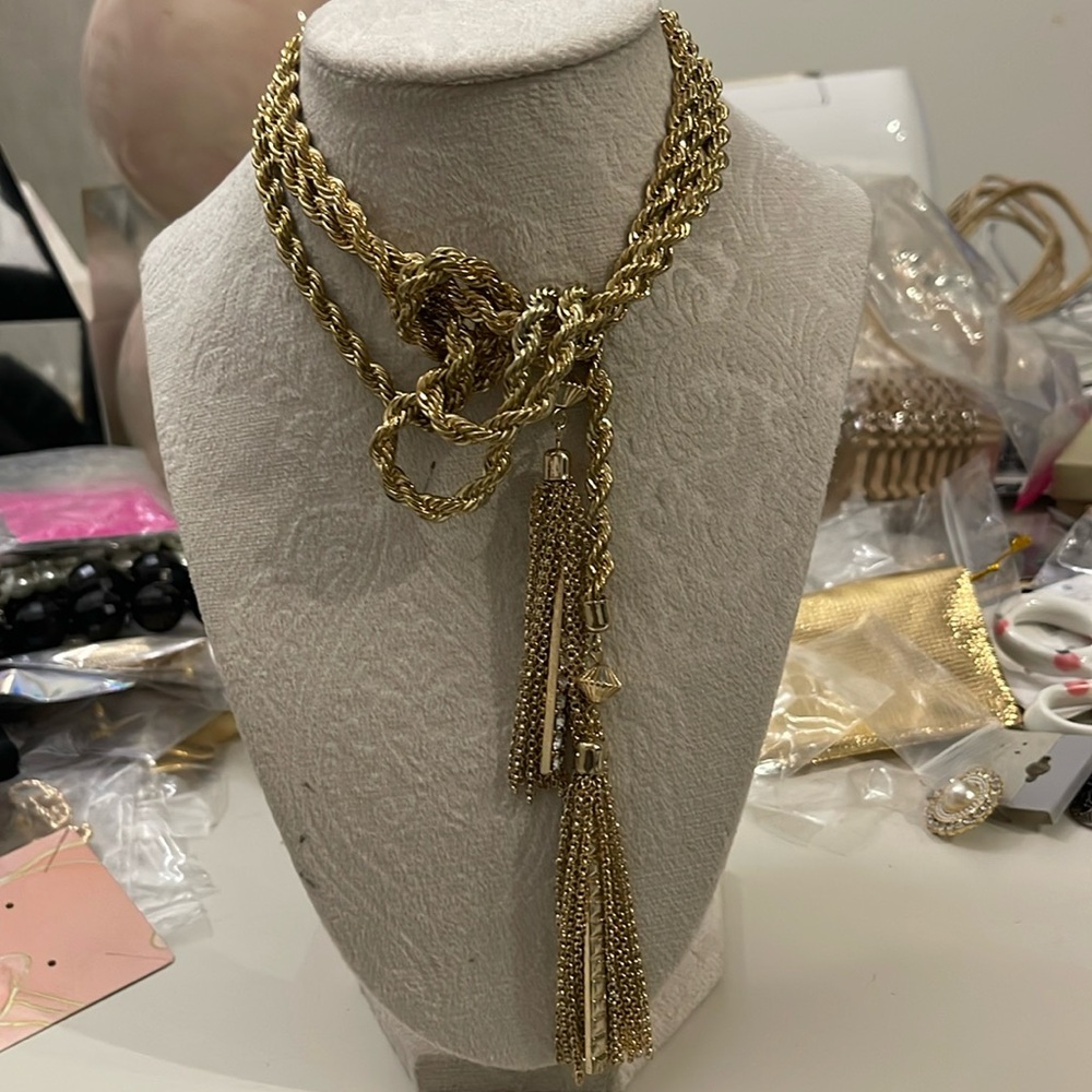BaubleBar Gold Lariat Necklace - Picture 2 of 5